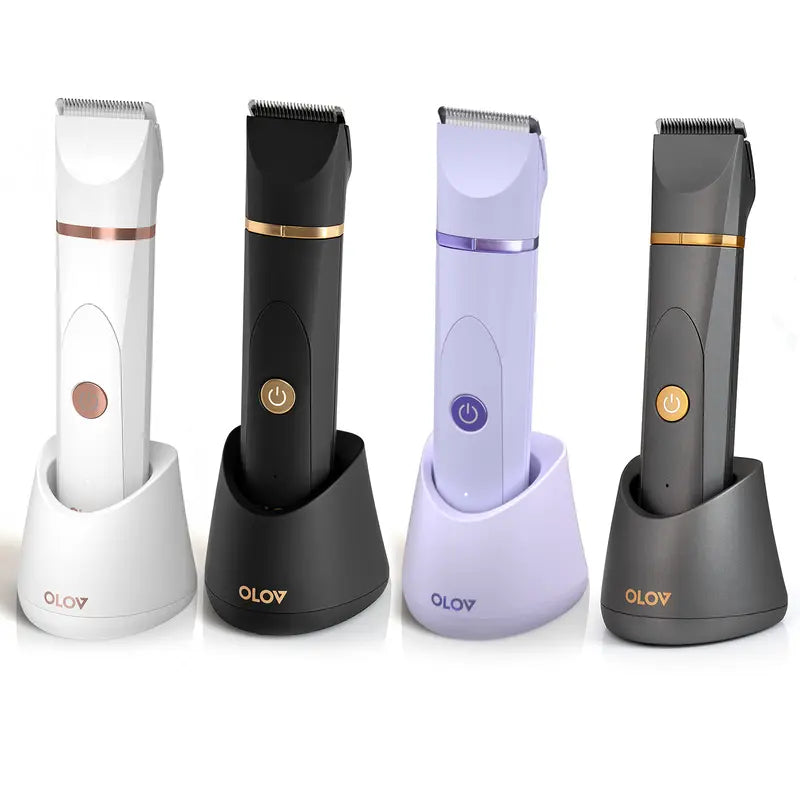 OLOV Electric Body Hair Shaver-Groin Hair Trimmer, Ball Trimmer for Men - Replaceable Ceramic Blade Heads,USB  - image 7