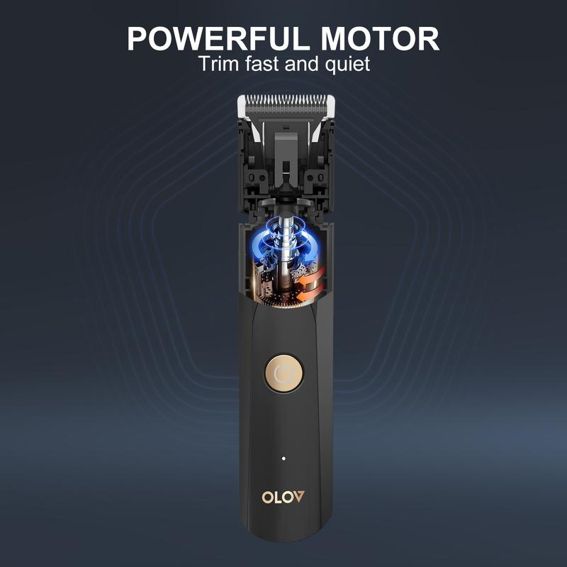 OLOV Electric Body Hair Shaver-Groin Hair Trimmer, Ball Trimmer for Men - Replaceable Ceramic Blade Heads,USB  - image 4